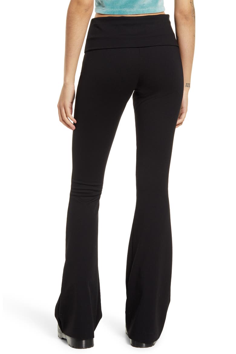 Stretch Yoga Flare Pants, Alternate, color, BLACK