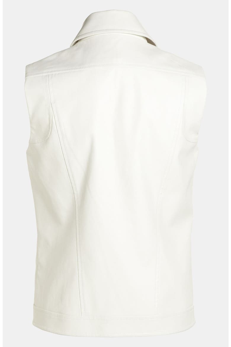 Faux Leather Vest, Alternate, color, WHITE