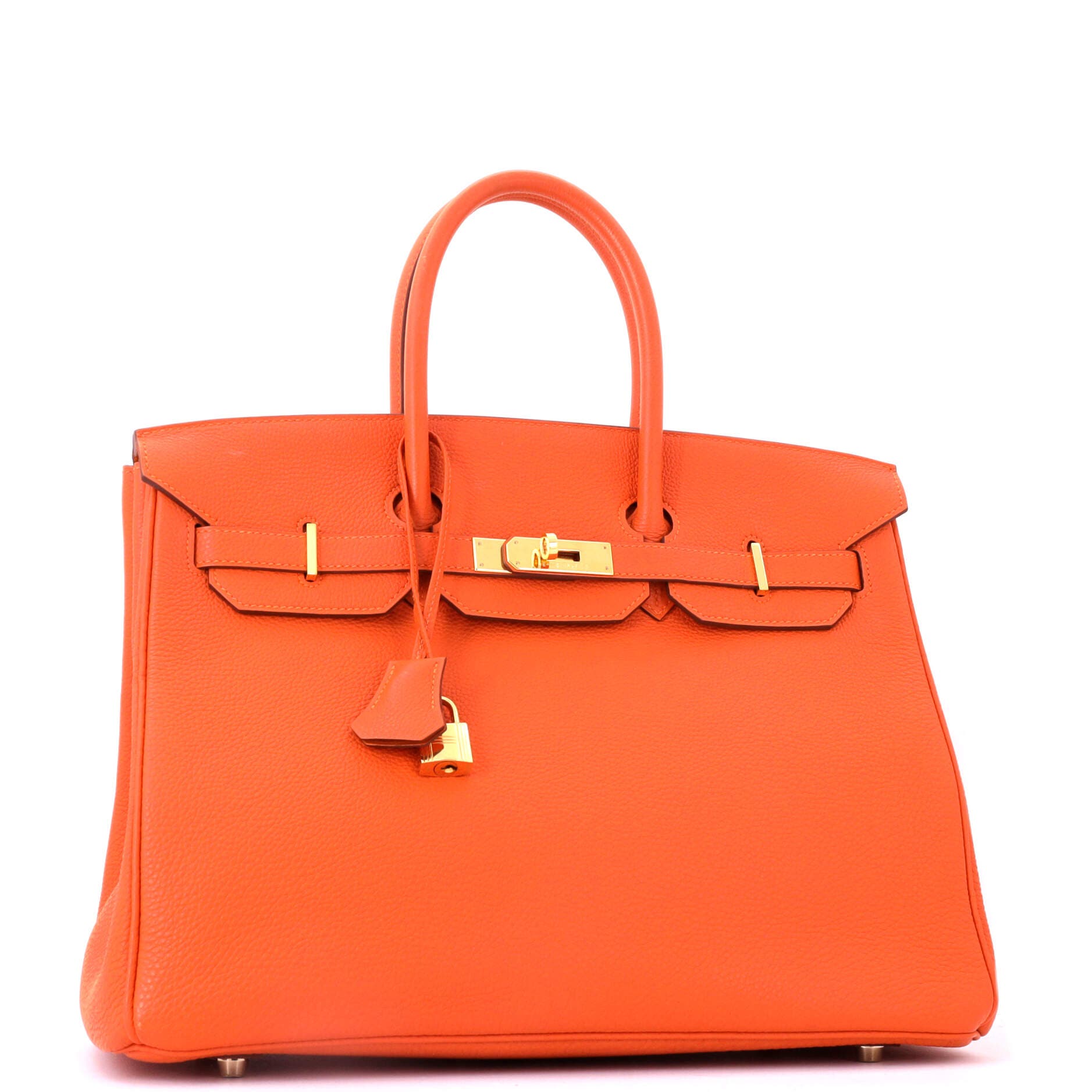 Pre-Owned Hermes Birkin Handbag Orange Togo with Gold Hardware 35, Alternate, color, Feu