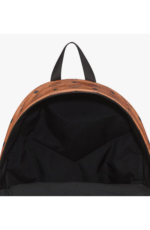 Mcm Stark Packable Backpack In Monogram Nylon In Cognac