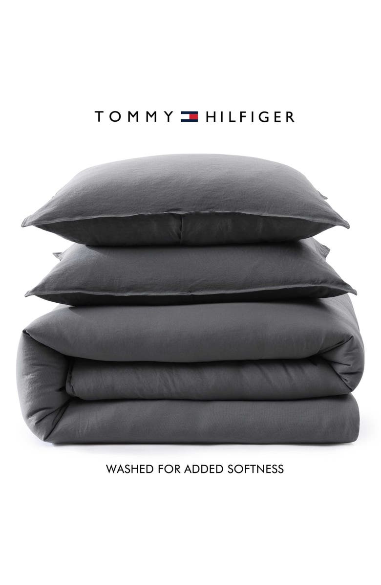Tommy Hilfiger Core Comforter & Shams Set, Alternate, color, Charcoal Grey