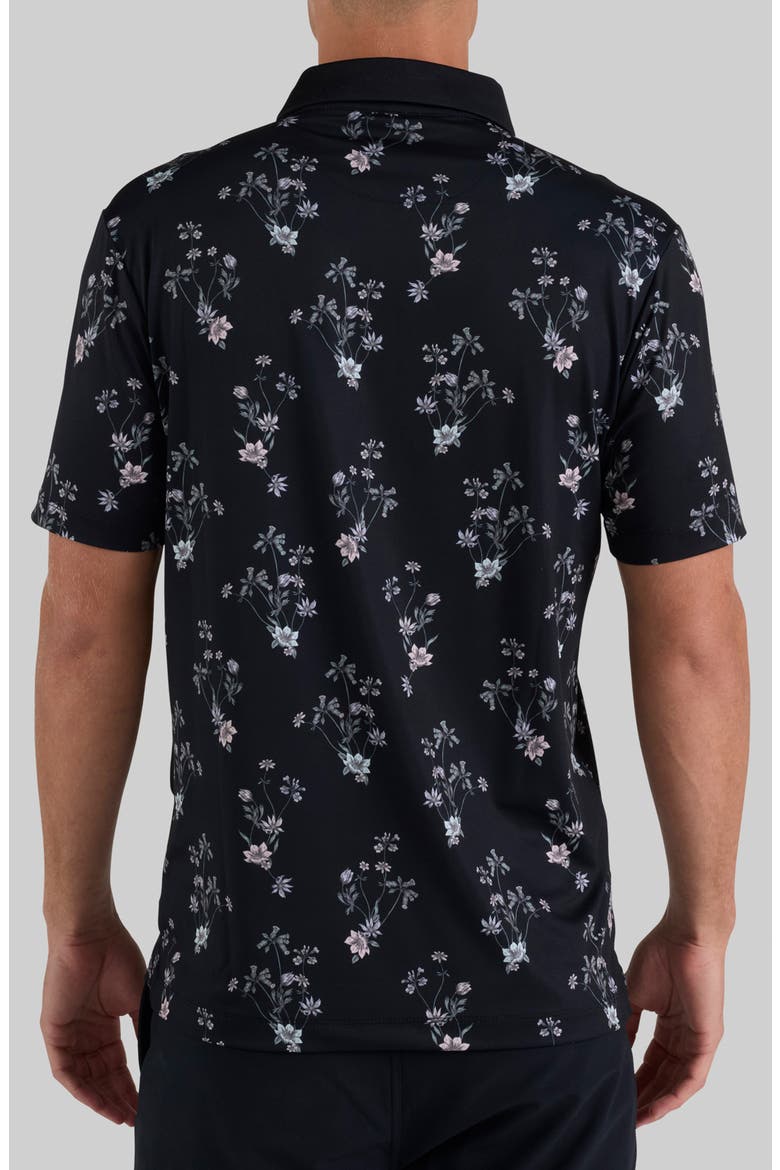 Floral Performance Golf Polo, Alternate, color, MIDNIGHT MUSE