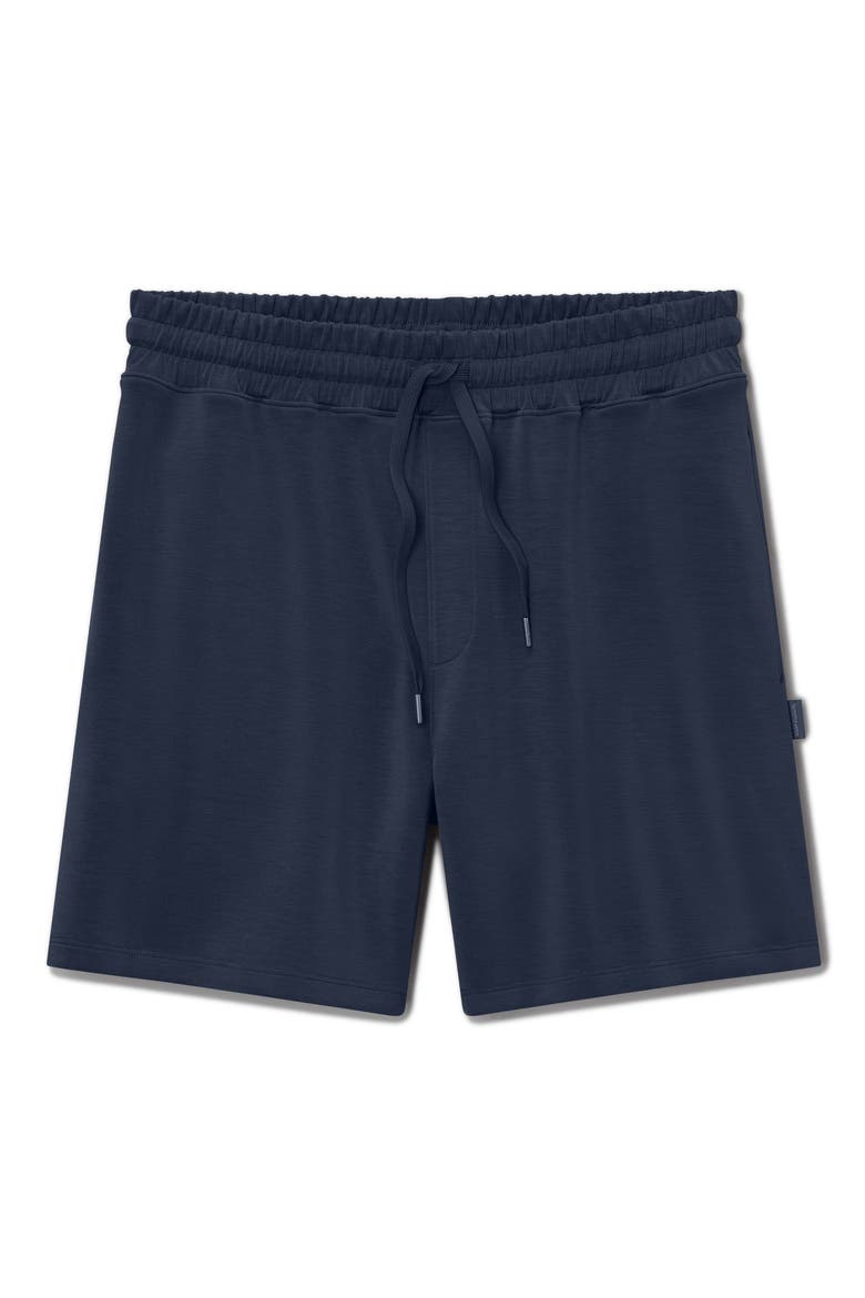 Luxe Traveler Knit Shorts, Alternate, color, DRESS BLUES
