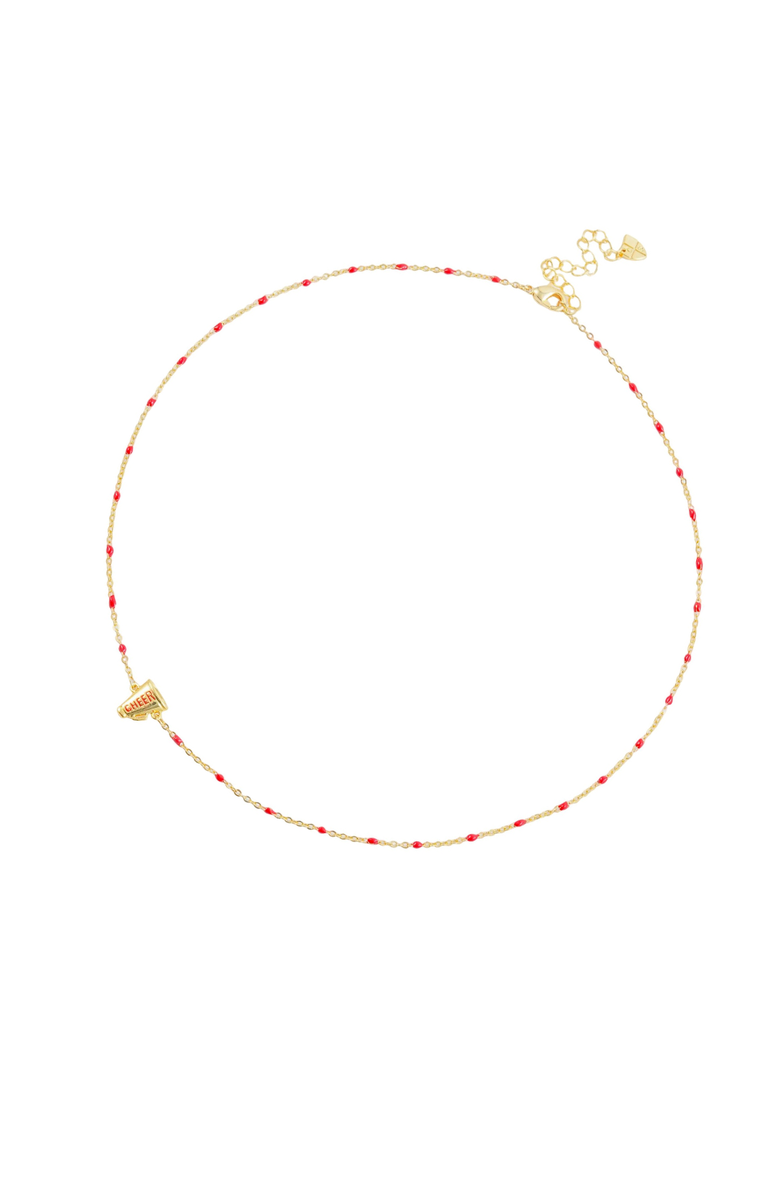 Color Shout Gameday Cheer Necklace, Alternate, color, Yellow Gold