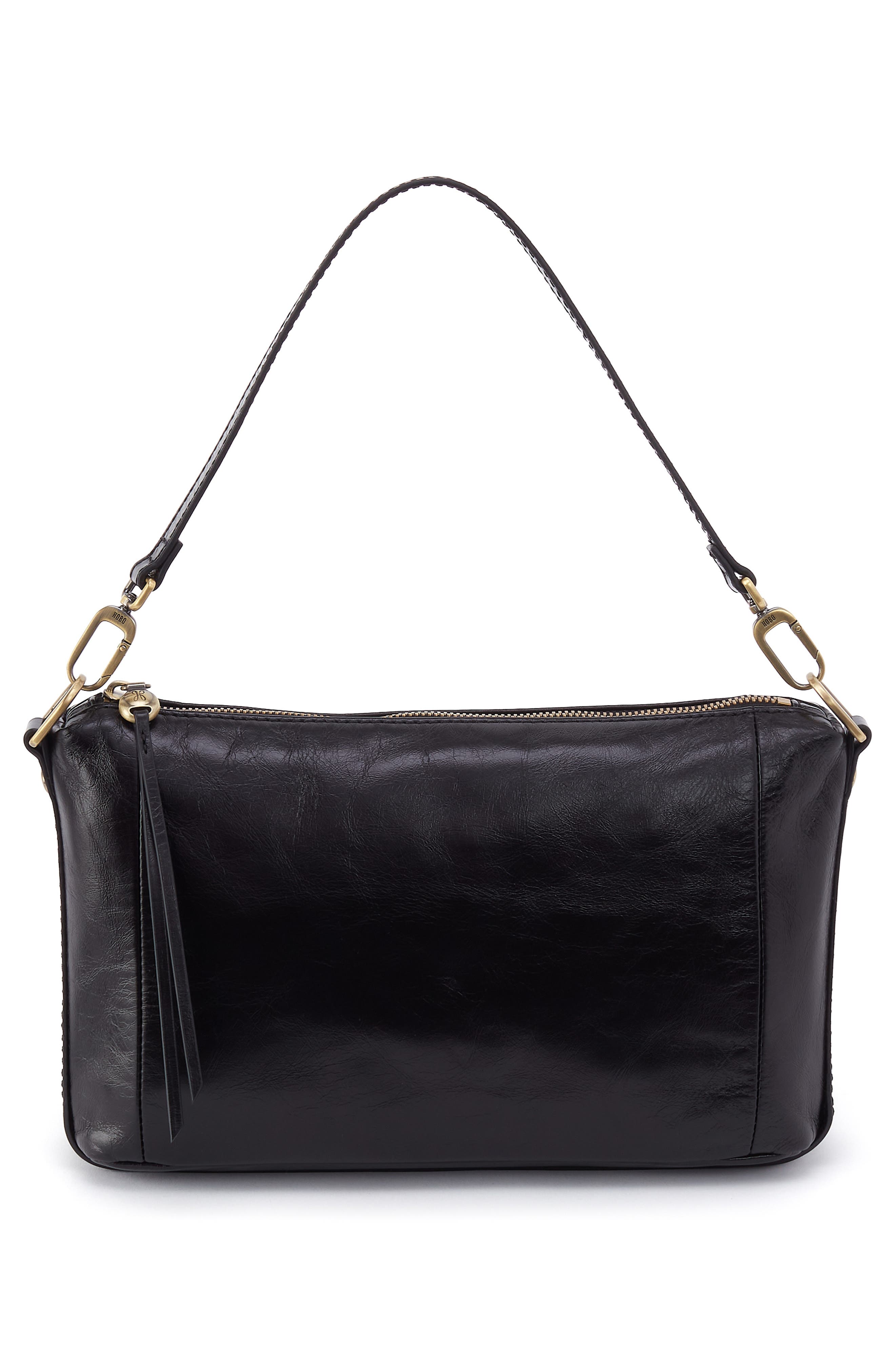 HOBO Darcy Carryall Leather Crossbody Bag, Alternate, color, Black