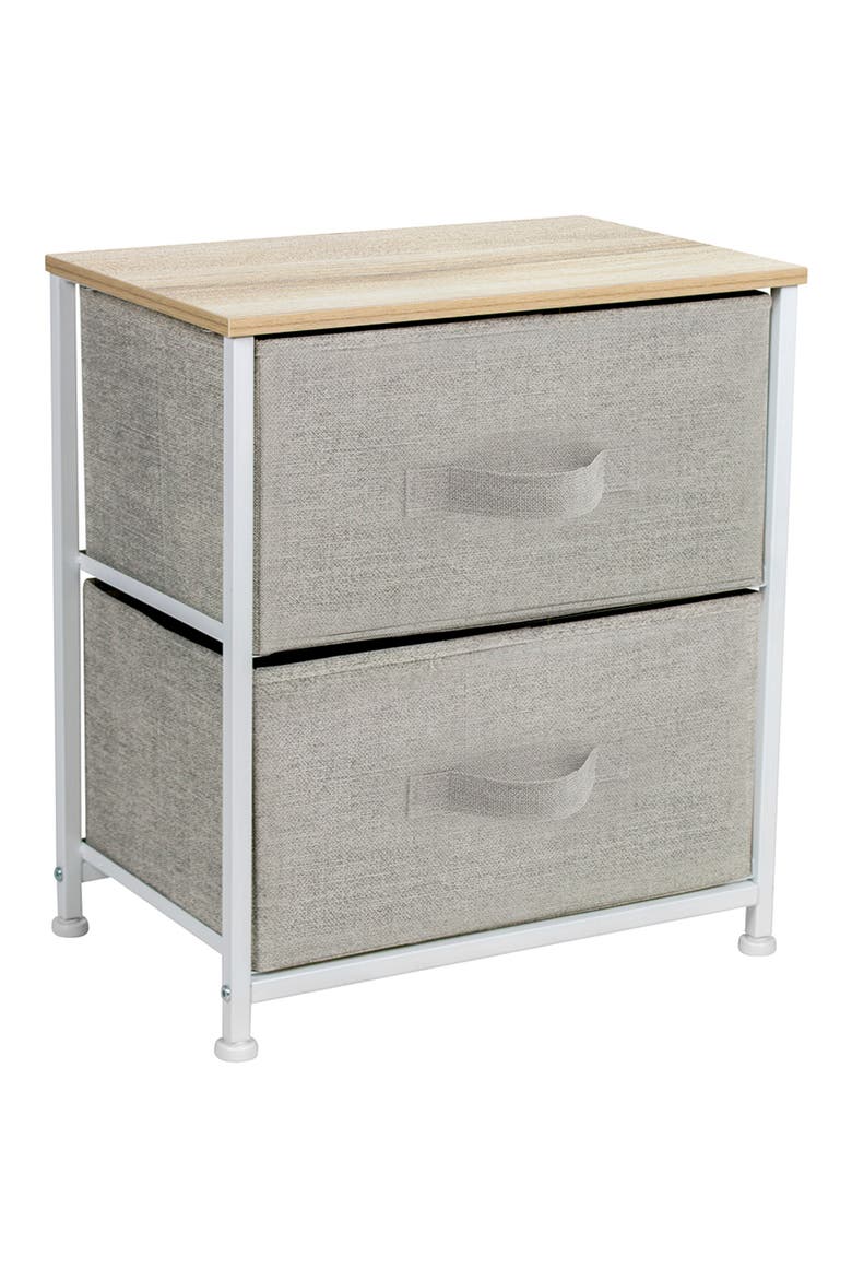 2-Drawer Chest Dresser, Main, color, BEIGE