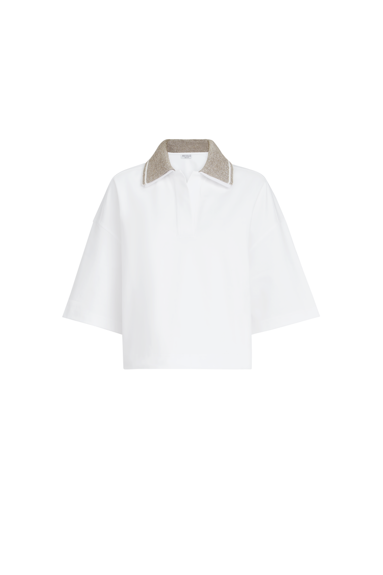 Couture interlock polo shirt, Alternate, color, White