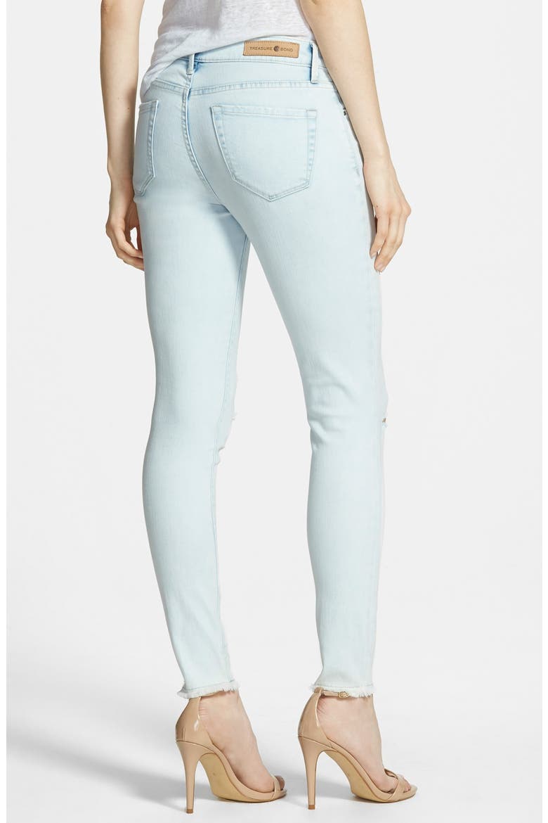 Treasure&Bond Ankle Skinny Jeans, Alternate, color, LUXE BLEACH DESTROY