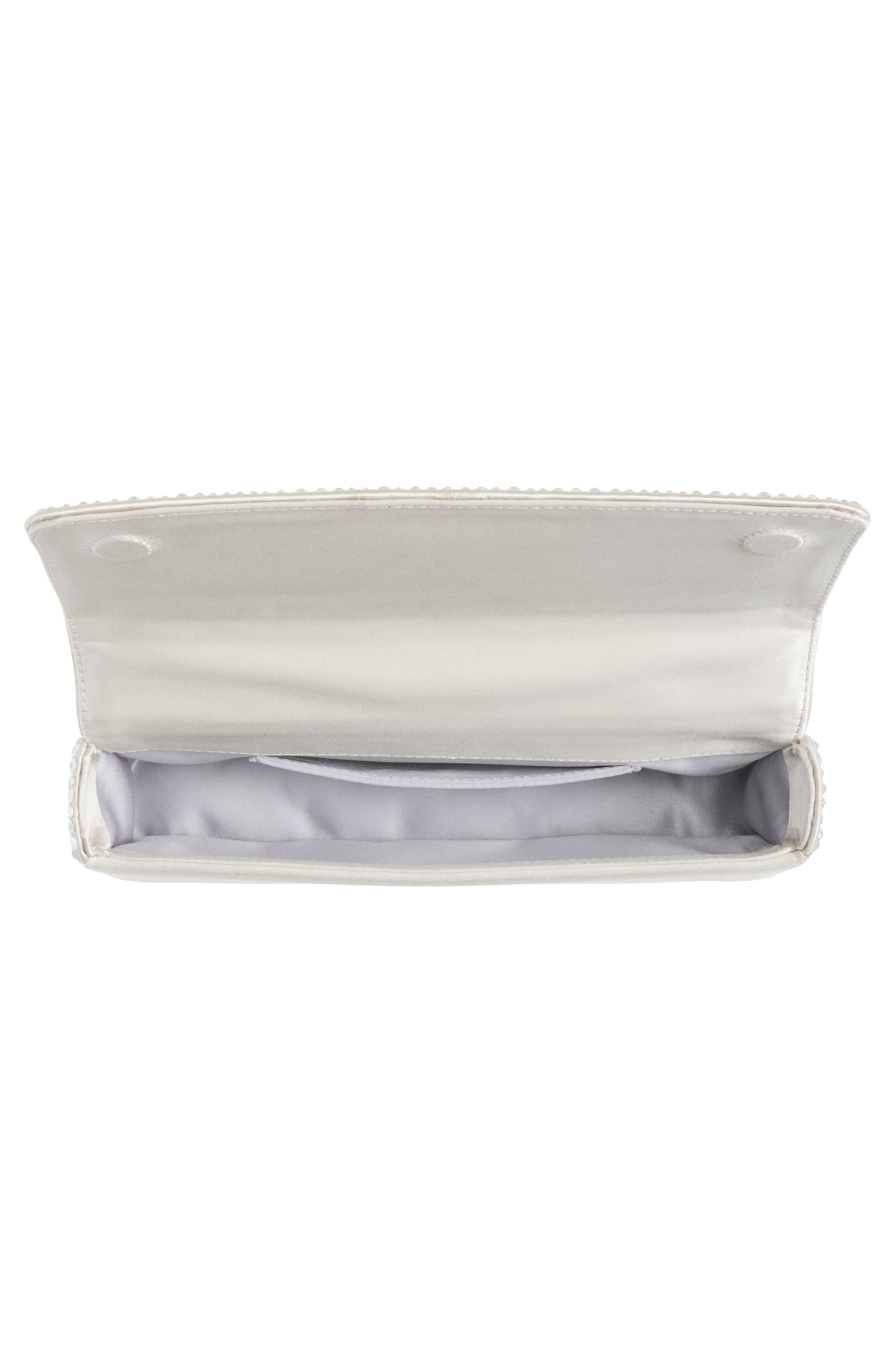 Malika Crystal Clutch, Alternate, color, SILVER