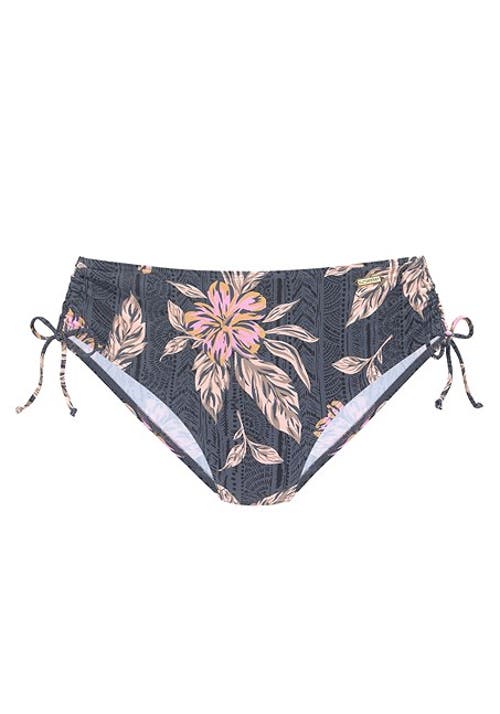 Lascana Mix Print Mid Rise Bikini Bottom In Multi