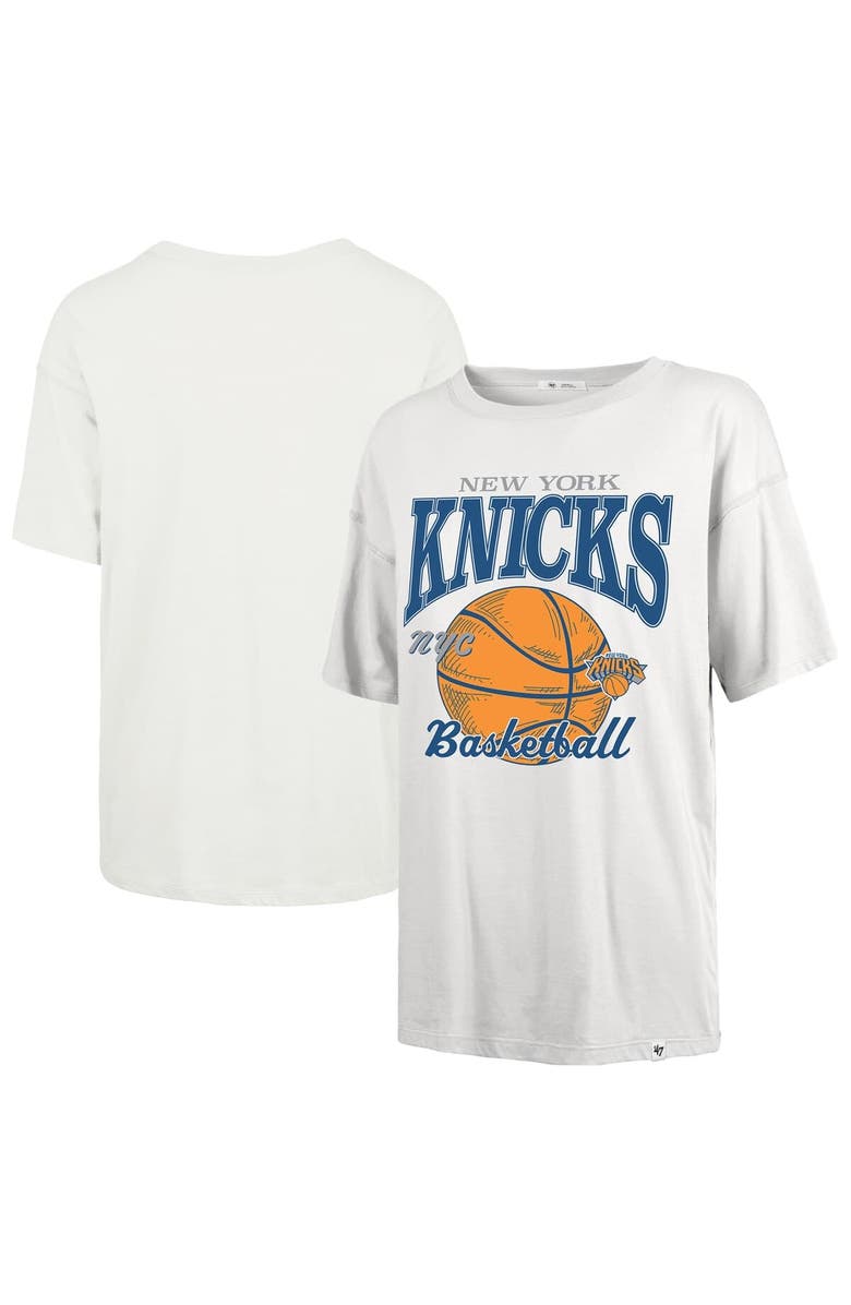 '47 Women's '47  White New York Knicks City Edition Down Court Sadie T-Shirt, Alternate, color, 