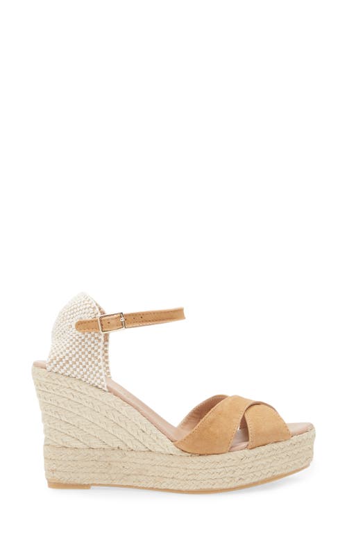 Cordani Everly Espadrille Wedge Sandal In Beige Suede