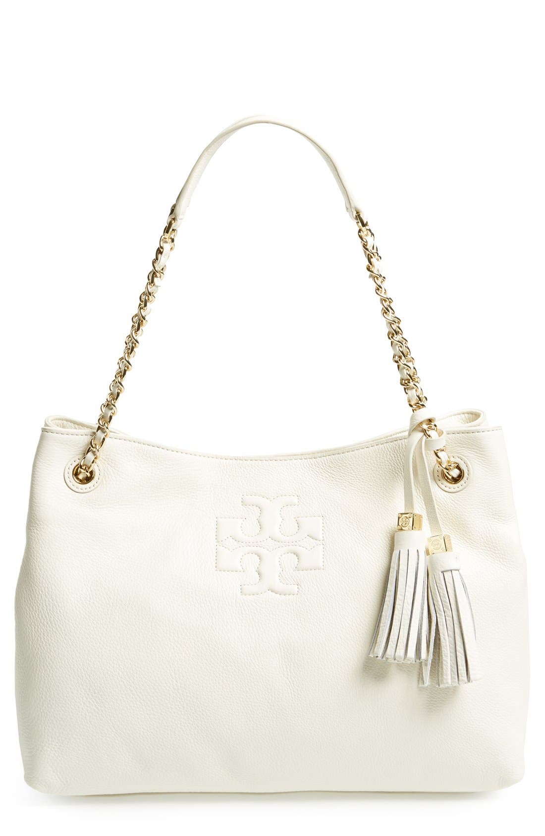 'Thea' Shoulder Tote, Main, color, NEW IVORY