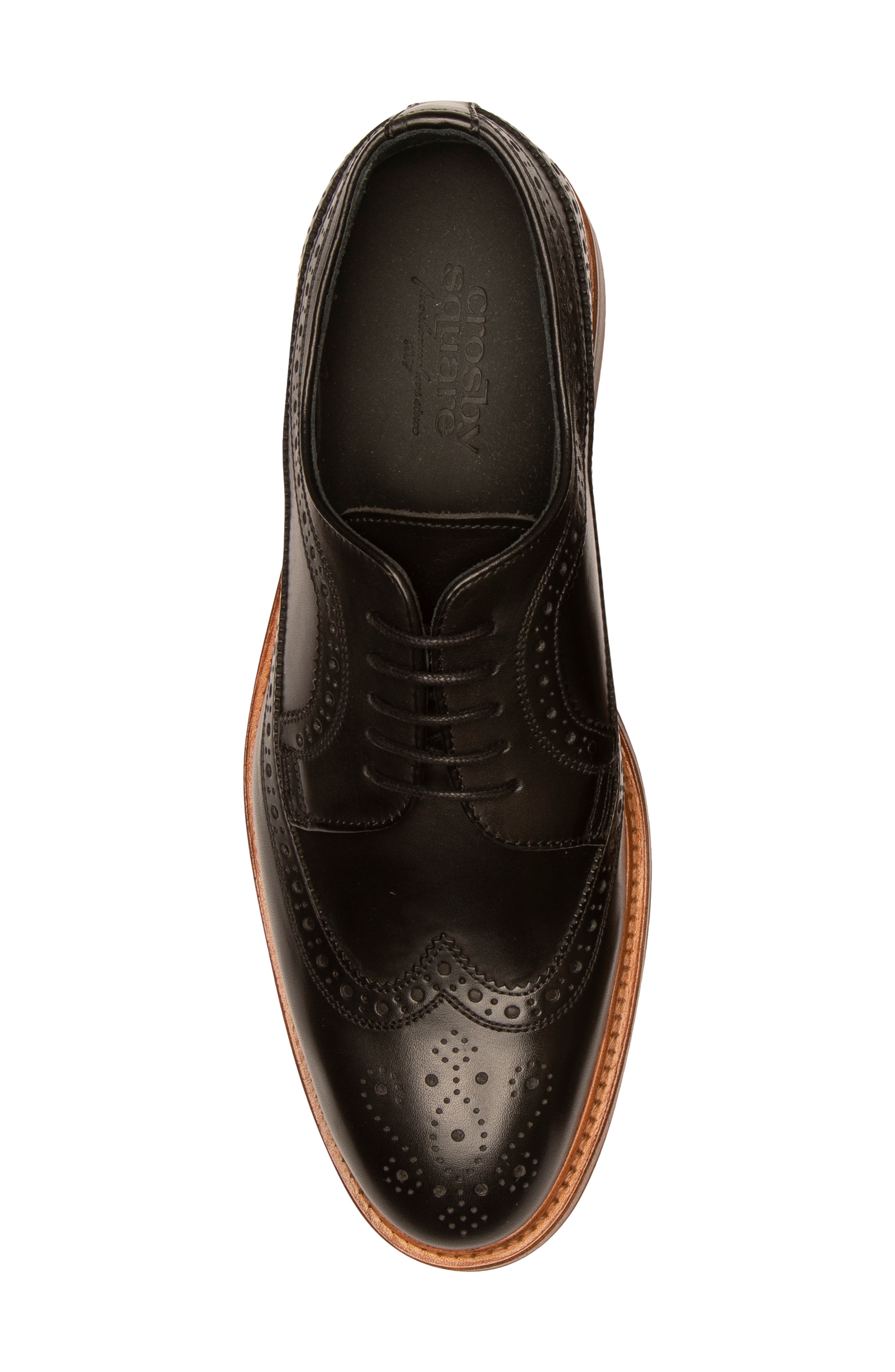 Crosby Square Fleetwood Wingtip Derby, Alternate, color, Black