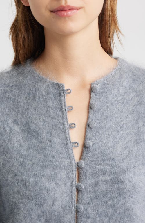 Rag & Bone Jada Brushed Cashmere Cardigan In Blue