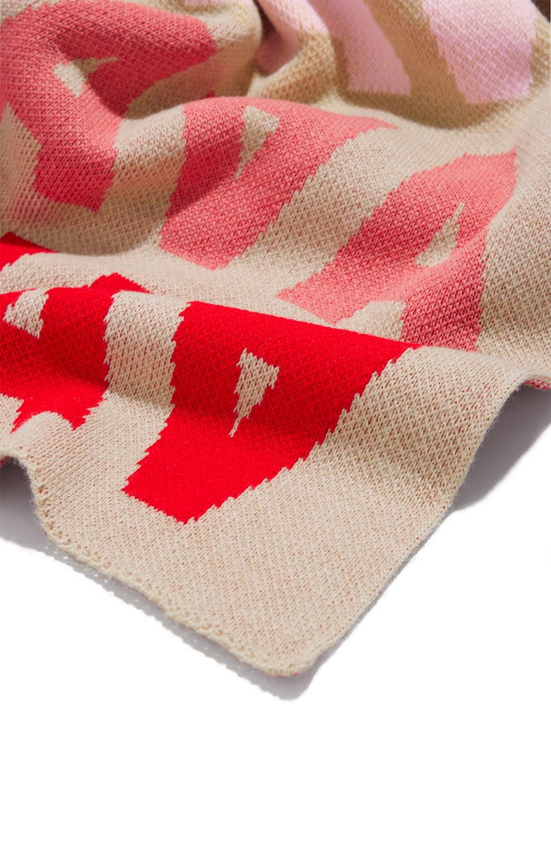 BaubleBar All Mirrored Initial Throw Blanket, Alternate, color, 