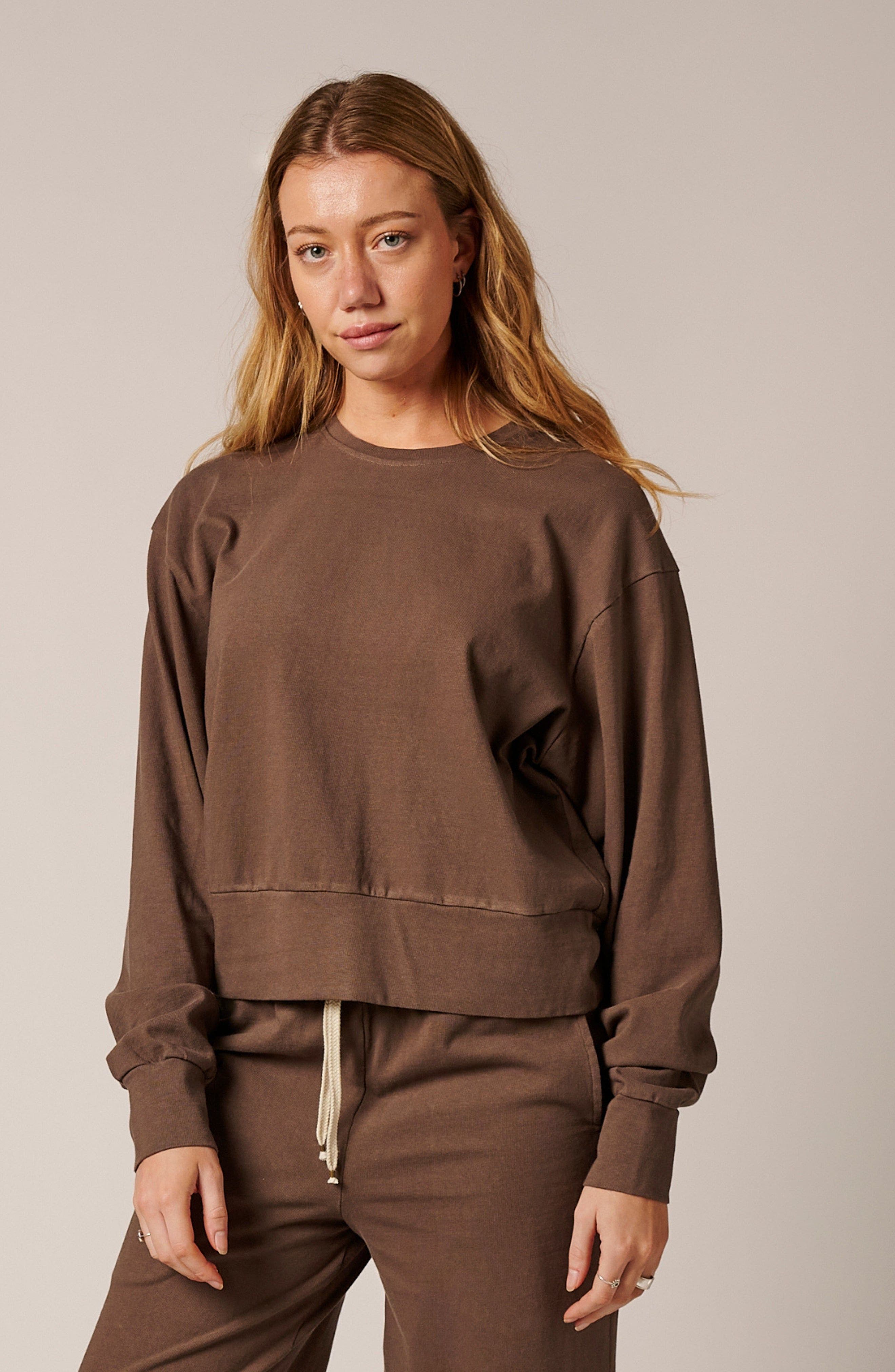 Womens Cotton Lounge Crew - image 3