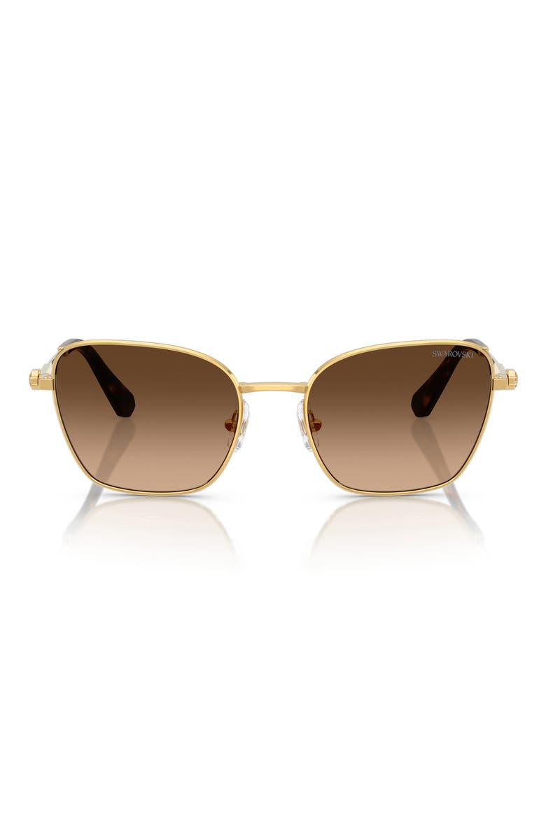 55mm Gradient Pilot Sunglasses, Main, color, GOLD/BROWN