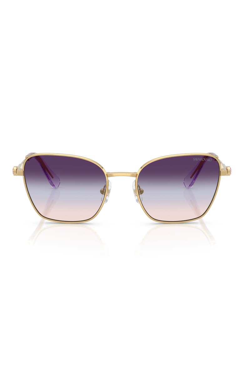 55mm Gradient Pilot Sunglasses, Main, color, GOLD / BROWN / BLUE / VIOLET
