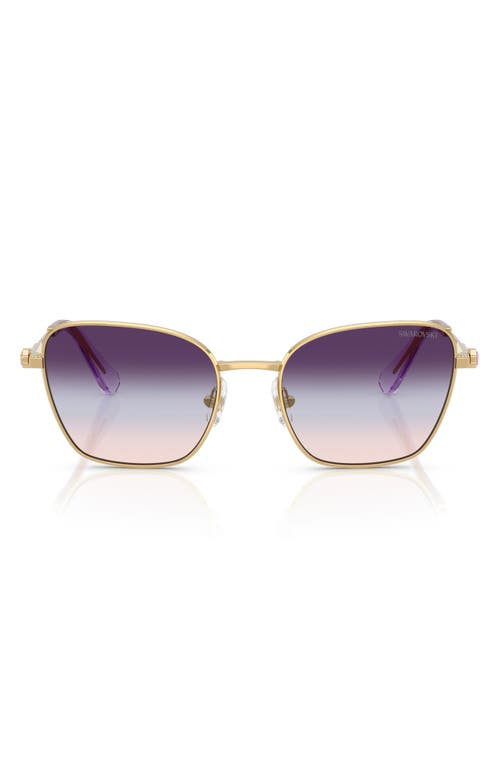 Swarovski 55mm Gradient Pilot Sunglasses In Gold