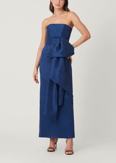 Midnight Hope Texture Taffeta Dress