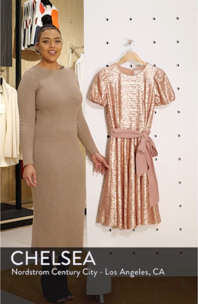 Beatrix Sequin Crush Fit & Flare Dress, sales video thumbnail