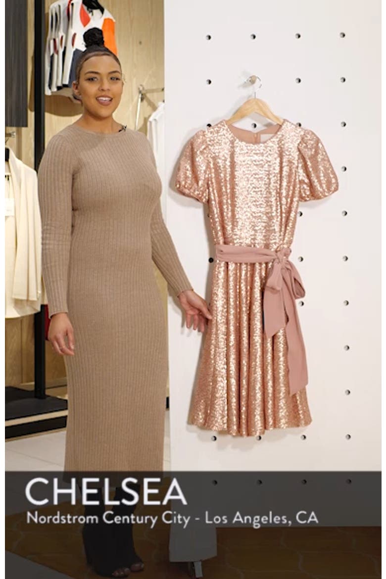 Beatrix Sequin Crush Fit & Flare Dress video