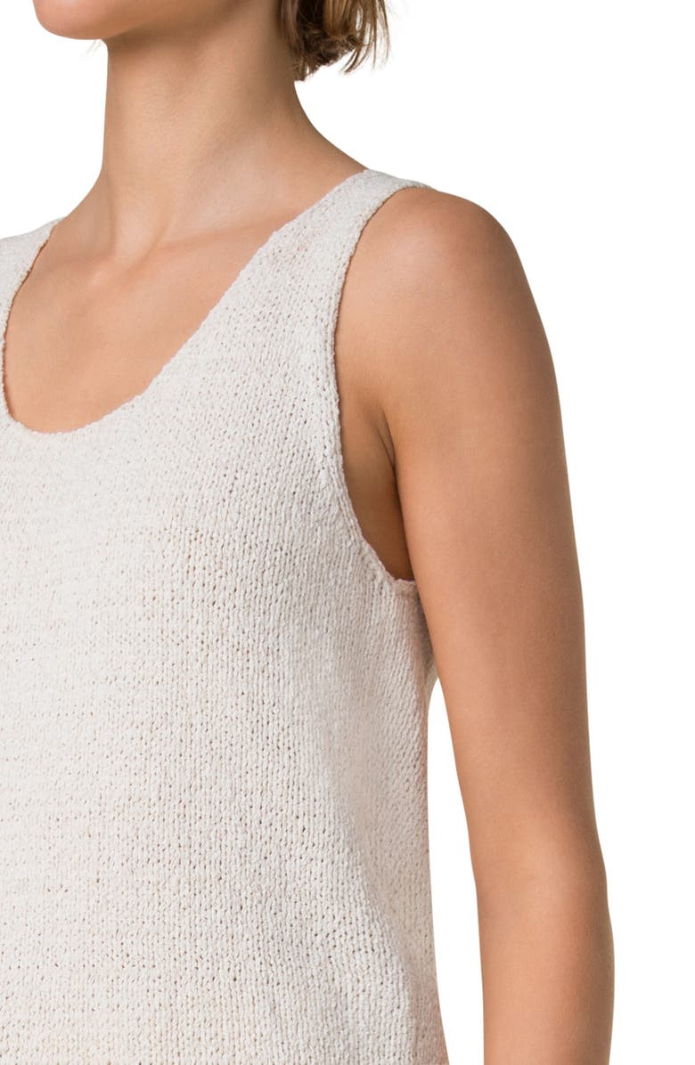 Akris punto Tweed Knit Sleeveless Sweater, Alternate, color, 