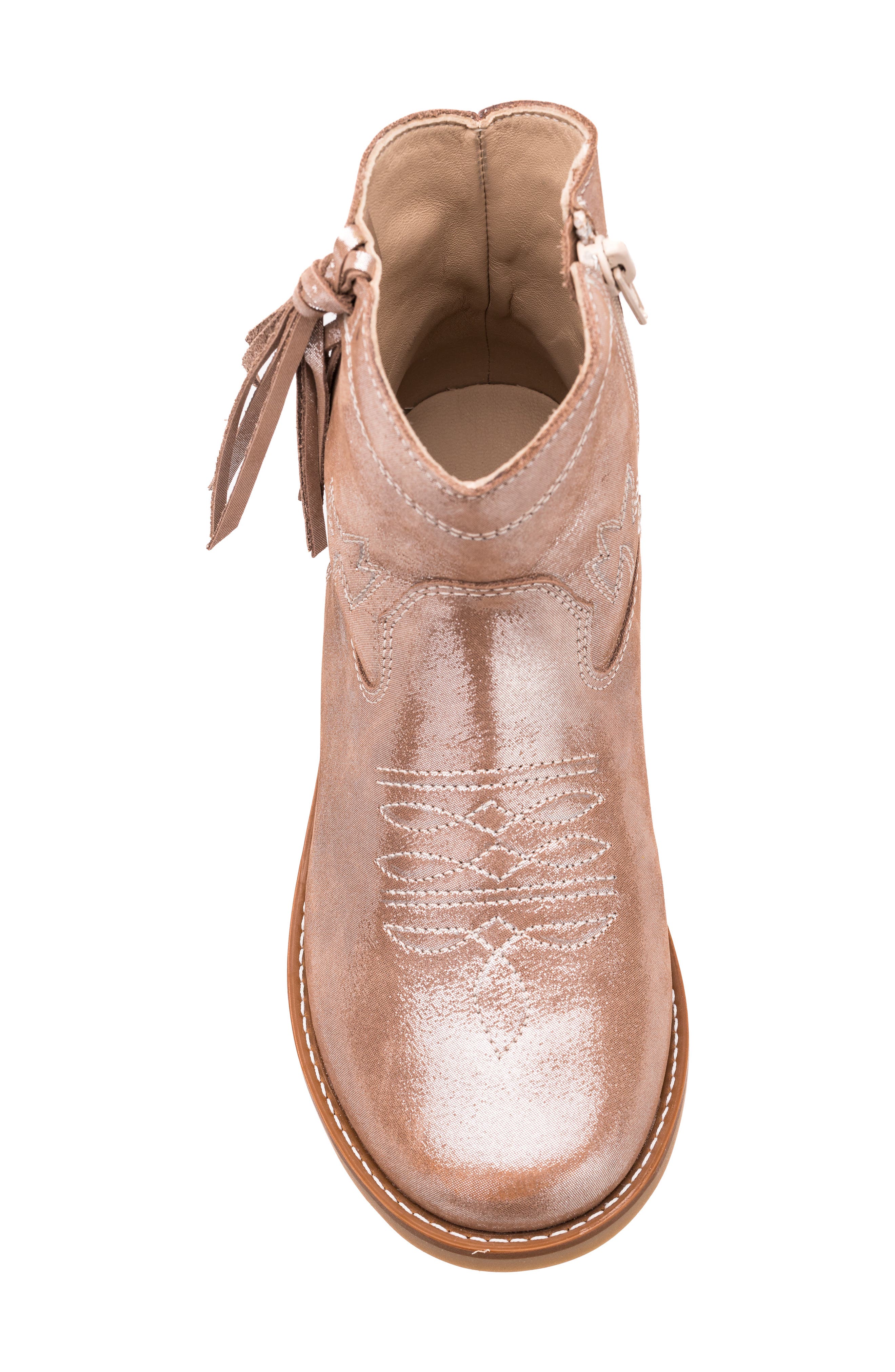 Elephantito Hannah Cowboy Boot, Alternate, color, Metallic Blush