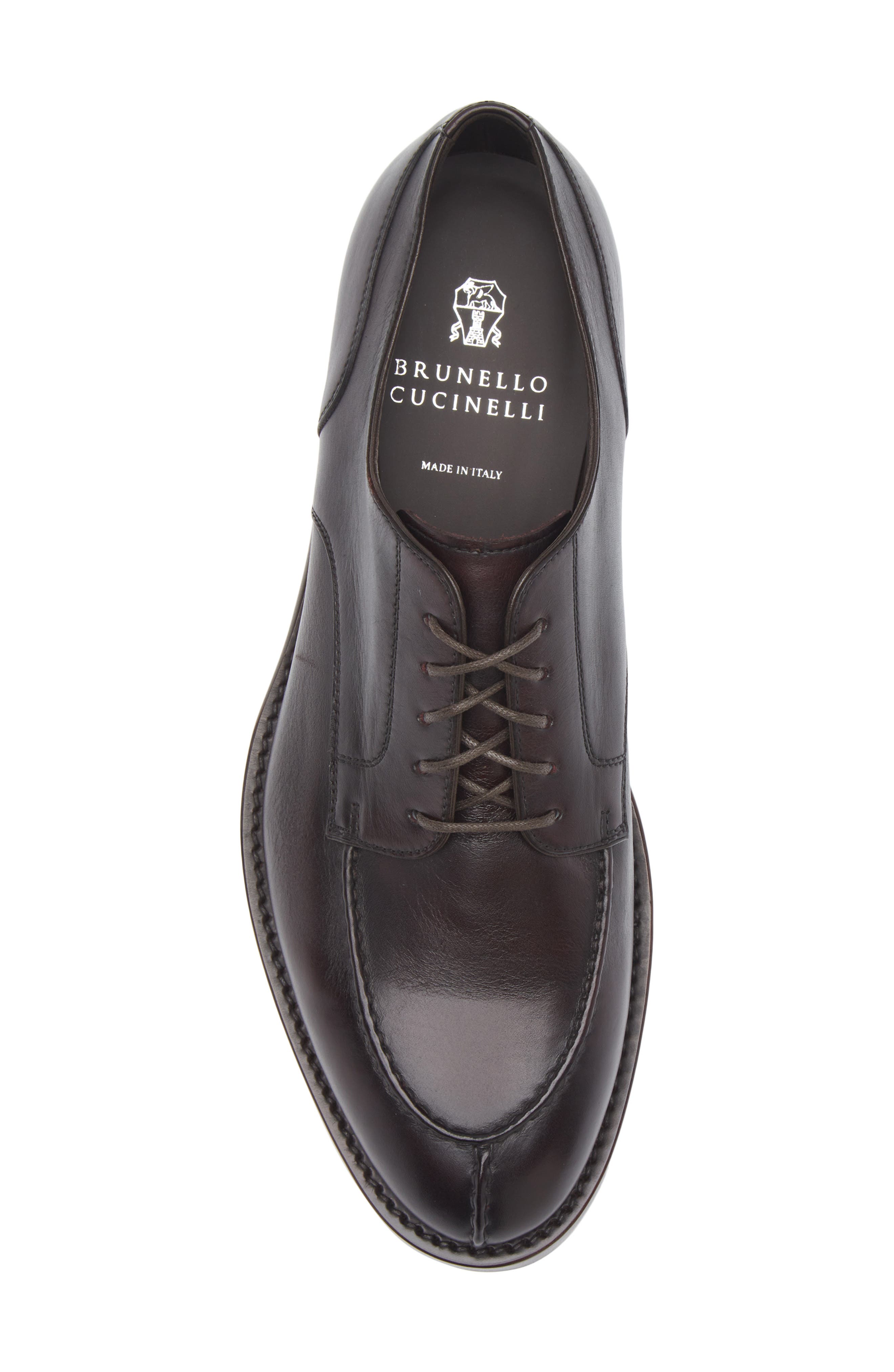 Brunello Cucinelli Apron Toe Derby, Alternate, color, C4235 Dark Chili