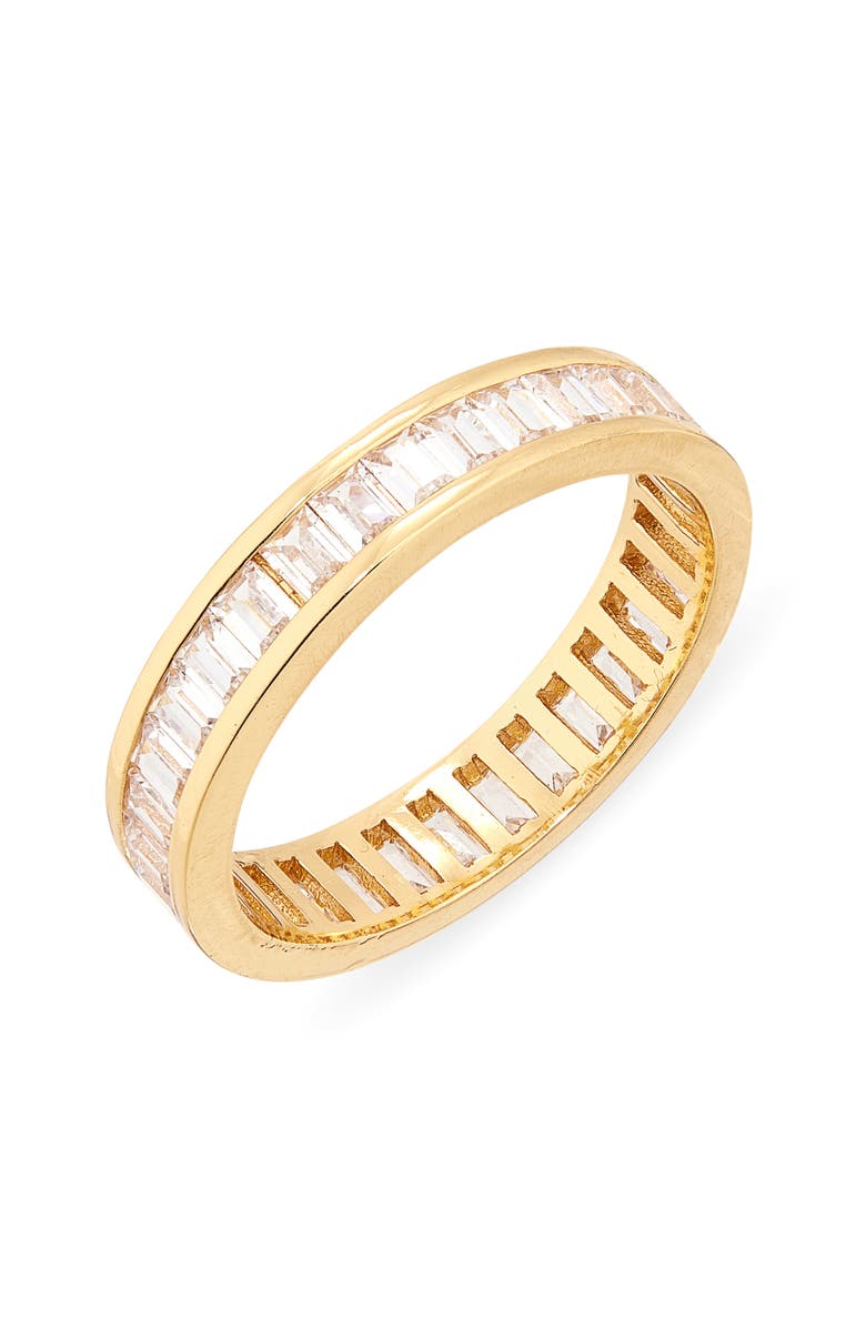 Madewell Baguette Crystal Eternity Ring, Main, color, 