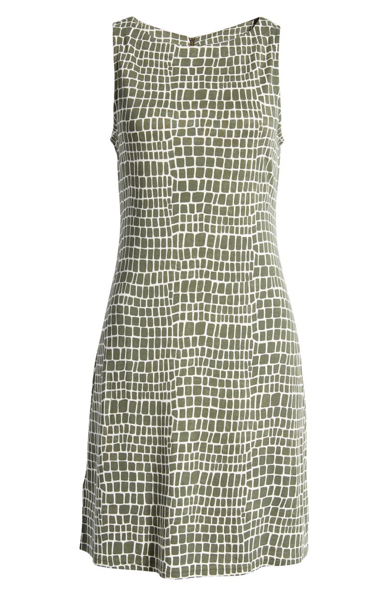 Tommy Bahama Darcy Crocodile Print Sleevless Shift Dress, Alternate, color, 