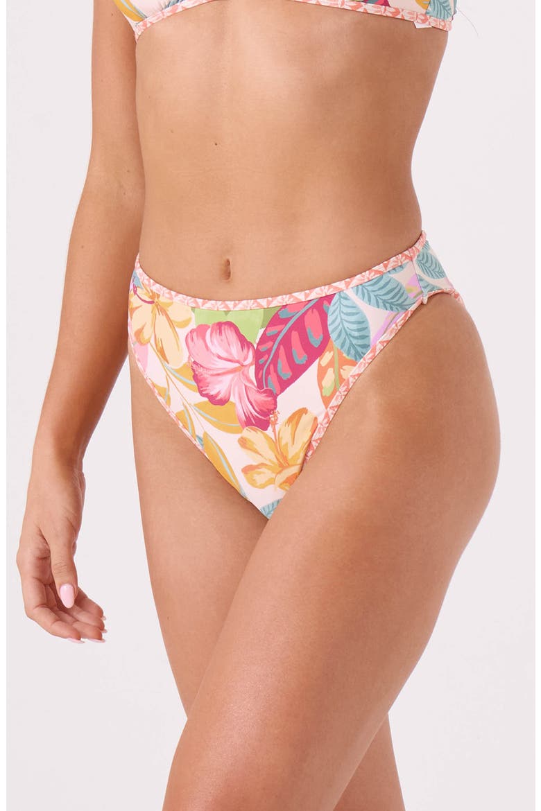 Hot Tropics High Waist Bikini Bottoms, Alternate, color, TROPIC MULTI