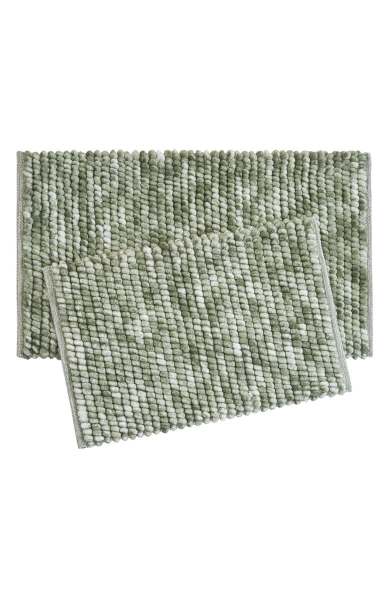 French Connection Space Dye Set of 2 Bath Mats, Main, color, Sage