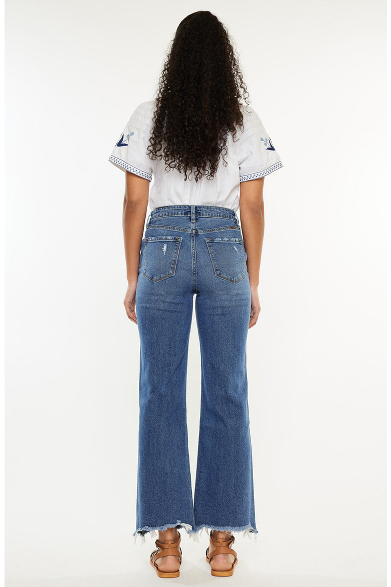 Jemma High Rise Slim Wide Leg Jeans, Alternate, color, Medium Wash