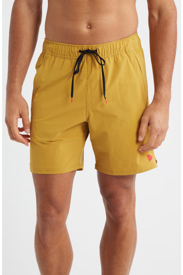 All-Purpose Cordura® Water Repellent Hybrid Shorts, Main, color, MUSTARD