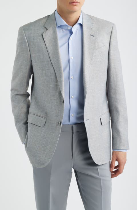 Textured Grey Mélange Sport Coat