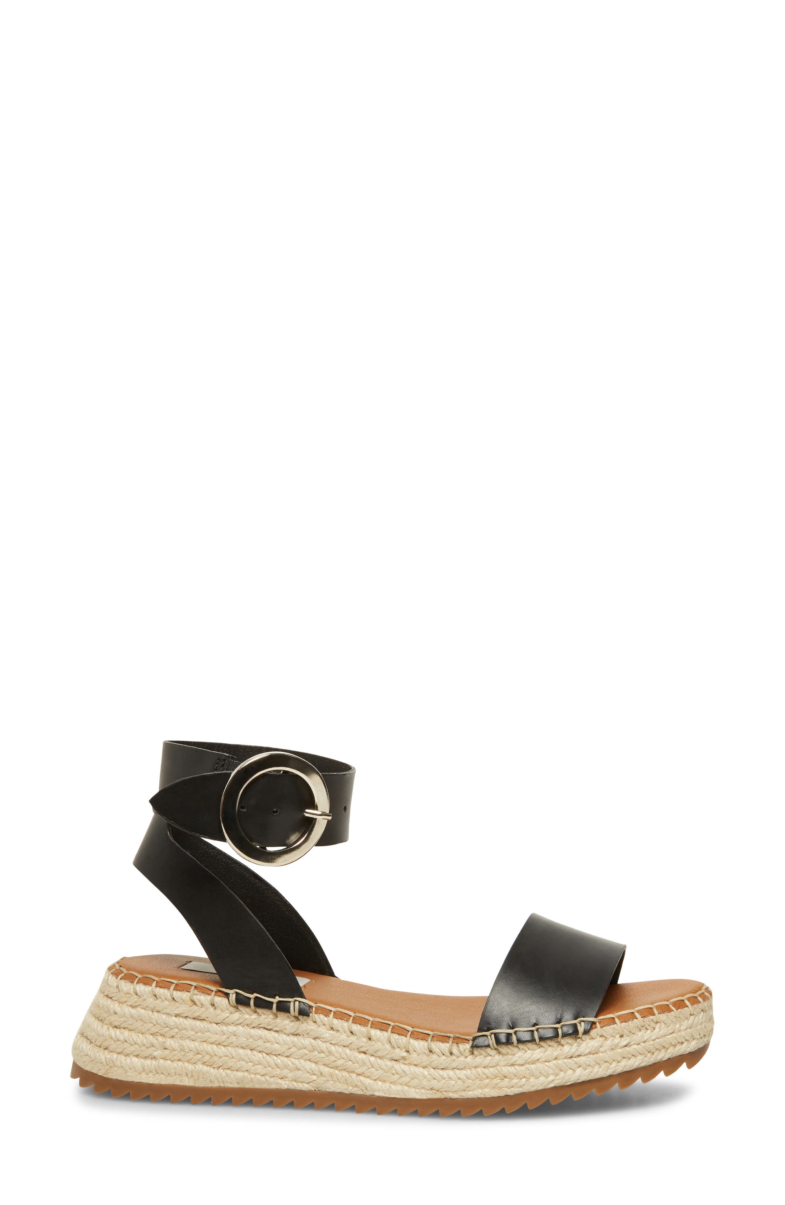 Tiny Espadrille Sandal, Alternate, color, BLACK LEATHER