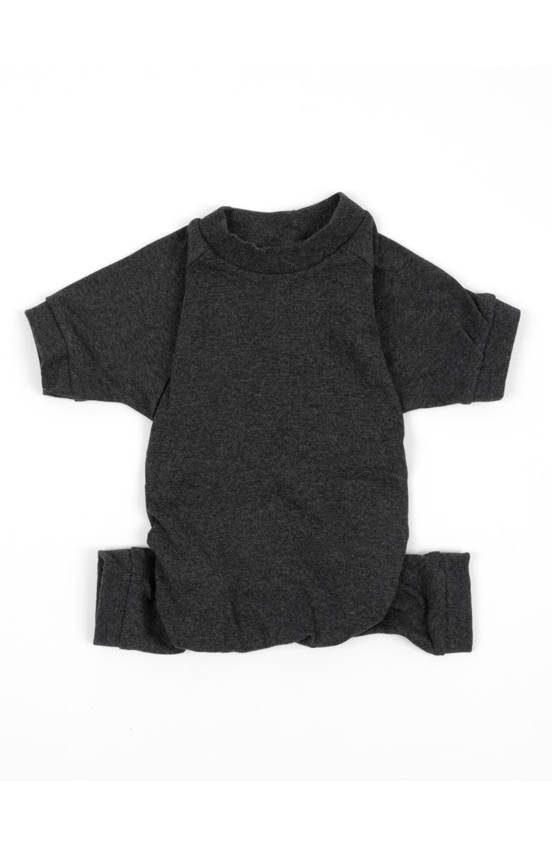 Leveret Dog Cotton Solid Matching Family Pajamas, Alternate, color, Dark Gray