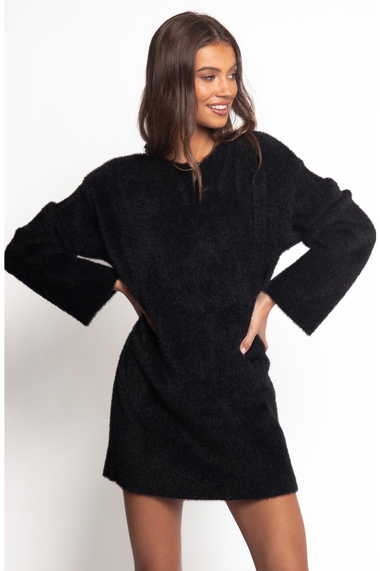 Mitchell Mini Sweater Dress, Alternate, color, BLACK