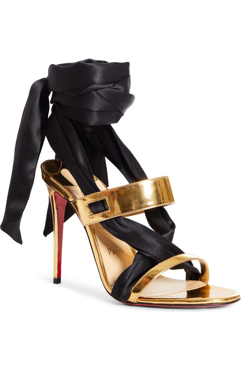 Christian Louboutin Foulard Cheville Tie Up Sandal, Main, color,