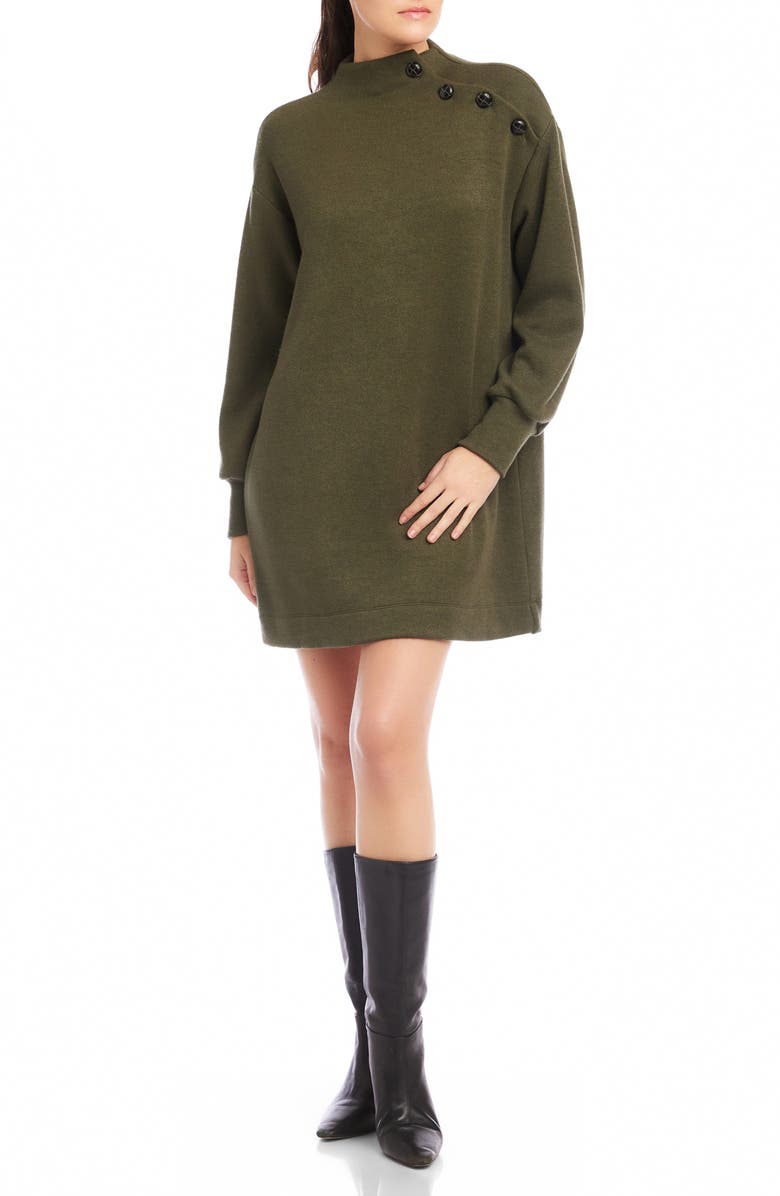FIFTEEN TWENTY Brenna Mock Neck Long Sleeve Knit Dress, Main, color, 