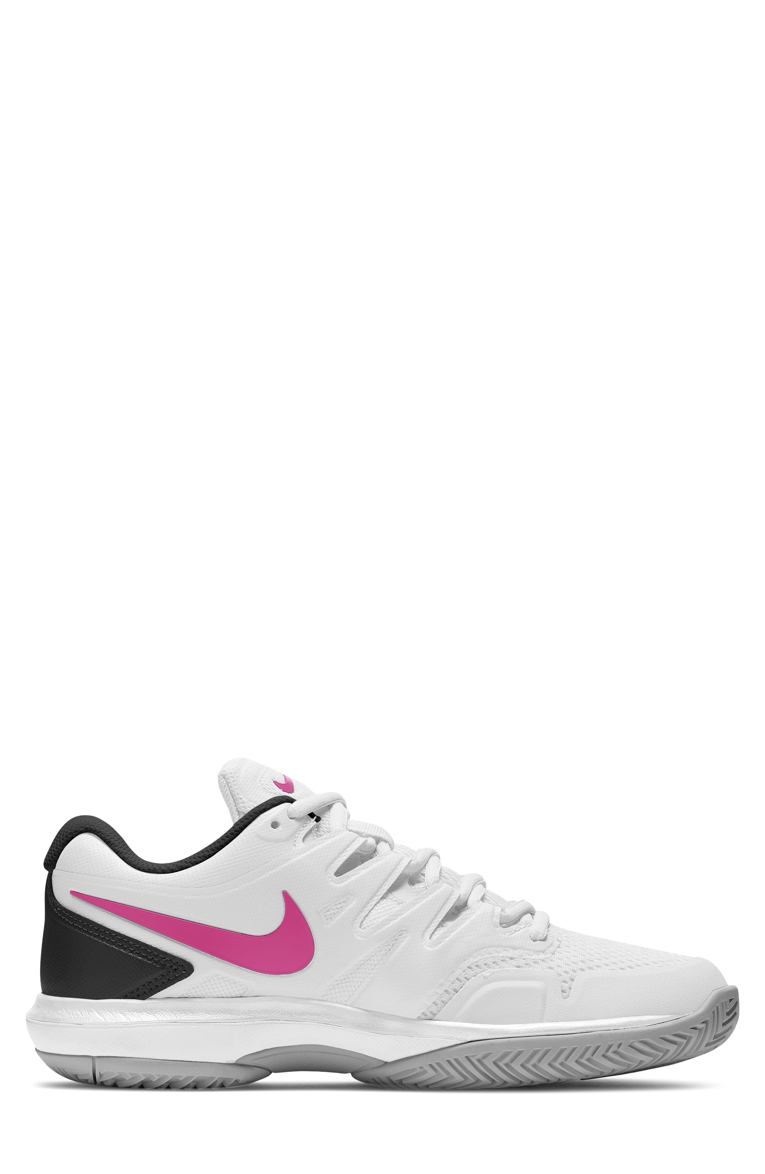 Air Zoom Prestige HC Tennis Shoe, Main, color, WHITE/LIGHT SMOKE GREY/BLACK