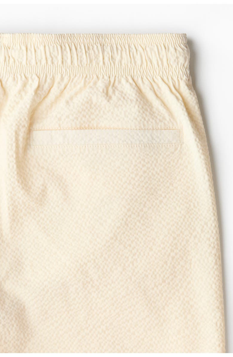 H&M Seersucker Swim Shorts, Alternate, color, Cream