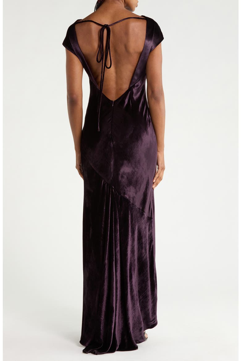 Back to You Wool Blend Velvet Gown, Alternate, color, PLUM