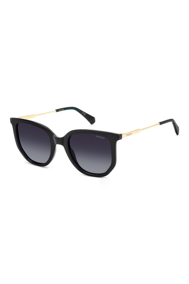 51mm Polarized Square Sunglasses, Alternate, color, BLACK/ GREY SF POLAR