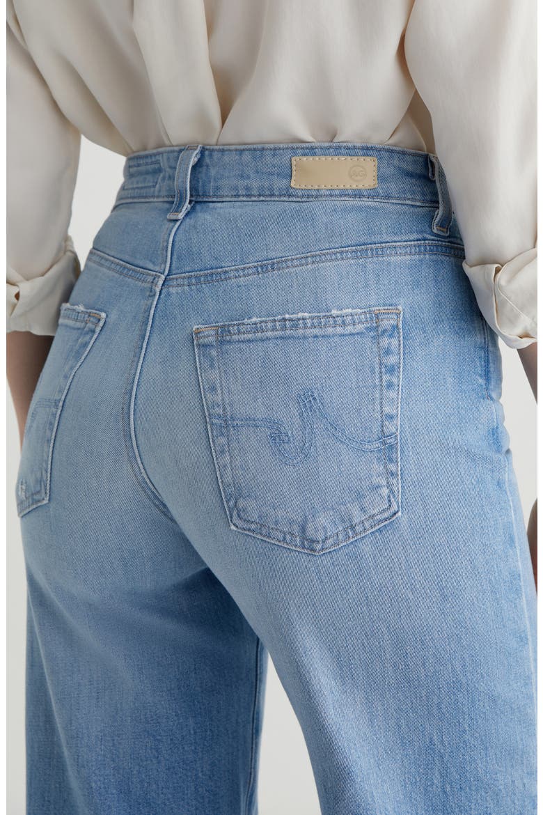 Saige High Waist Raw Hem Ankle Wide Leg Jeans, Alternate, color, DANA POINT