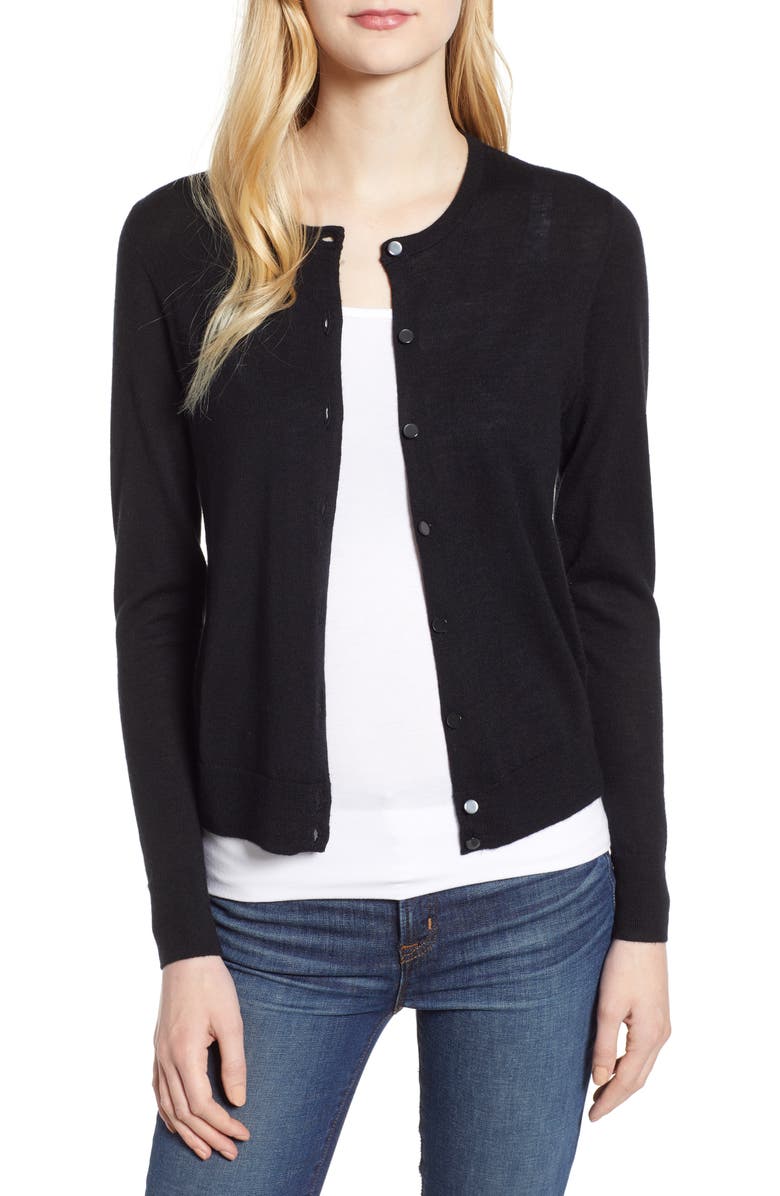 J.Crew Featherweight Cashmere Cardigan, Main, color, 
