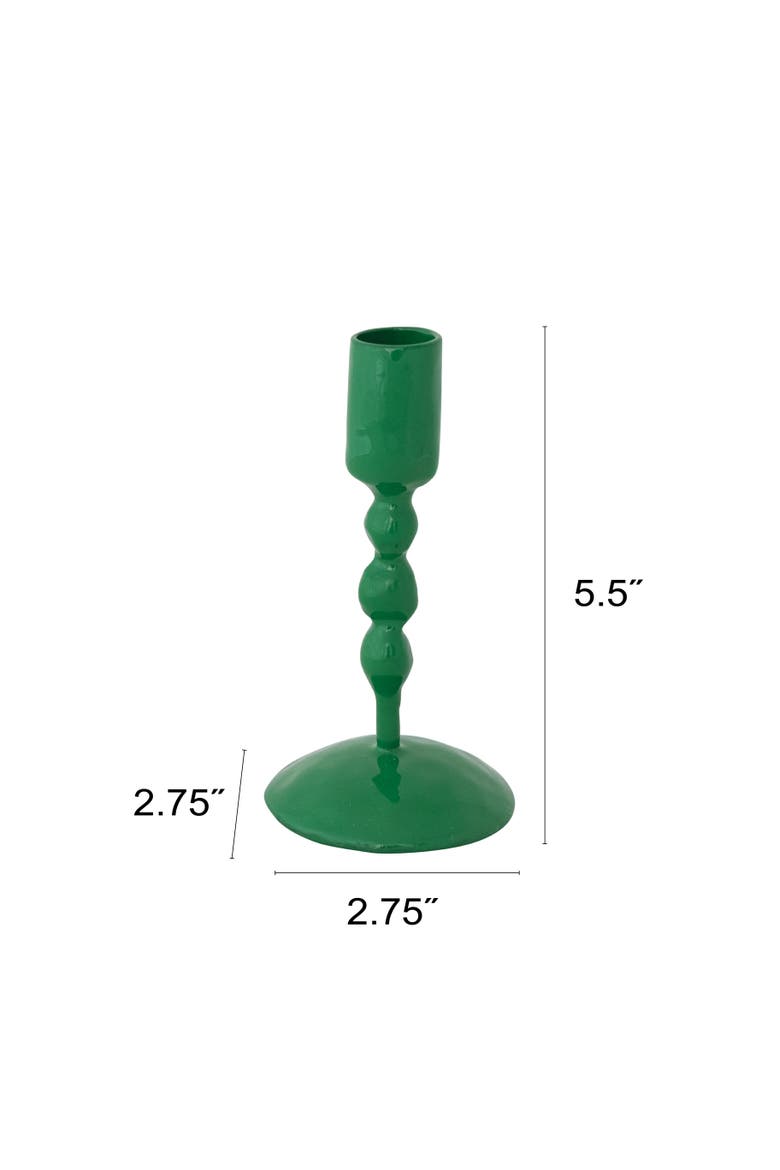 Enamel Iron Taper Holder, Alternate, color, Green