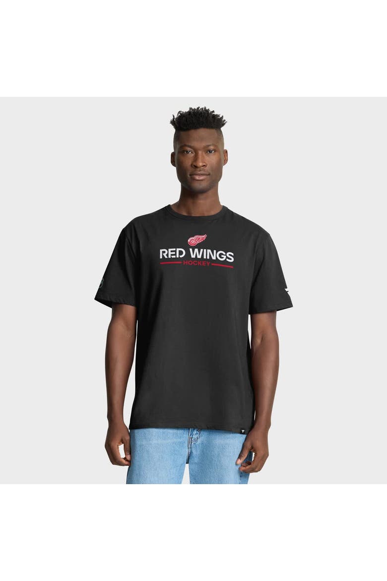 Men's Fanatics Black Detroit Red Wings Authentic Pro Primary T-Shirt, Main, color, Black